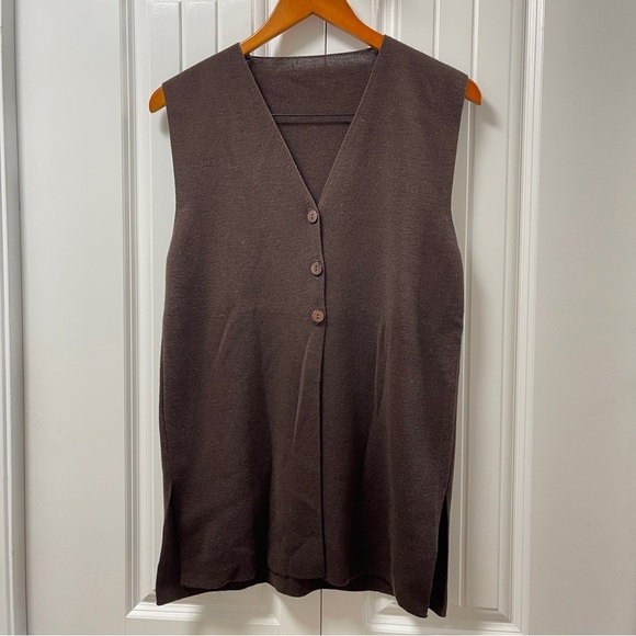 NWT Vintage Marks & Spencer Wool Vest Brown - Picture 2 of 14